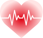 Heart with ECG trace illustration